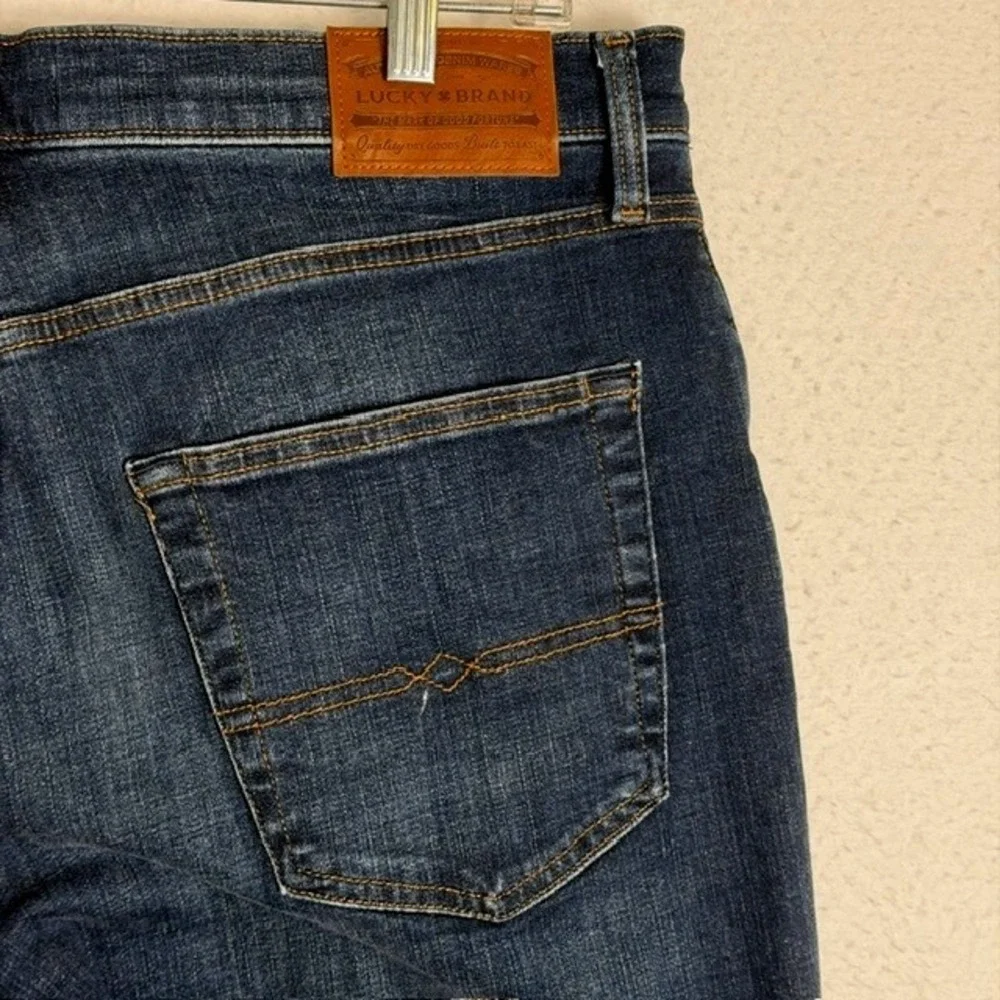 Lucky Brand 223 Straight Leg Dark Wash Blue Denim Jeans‎ Mens 34x28 Actual